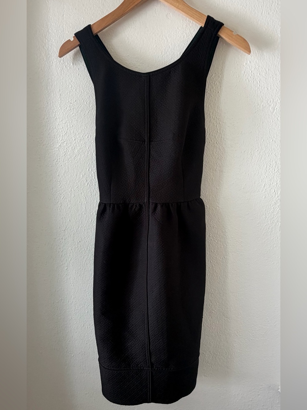 Maeve Anthropologie Rokin Cross Back Jacquard Mini Dress Black 6.